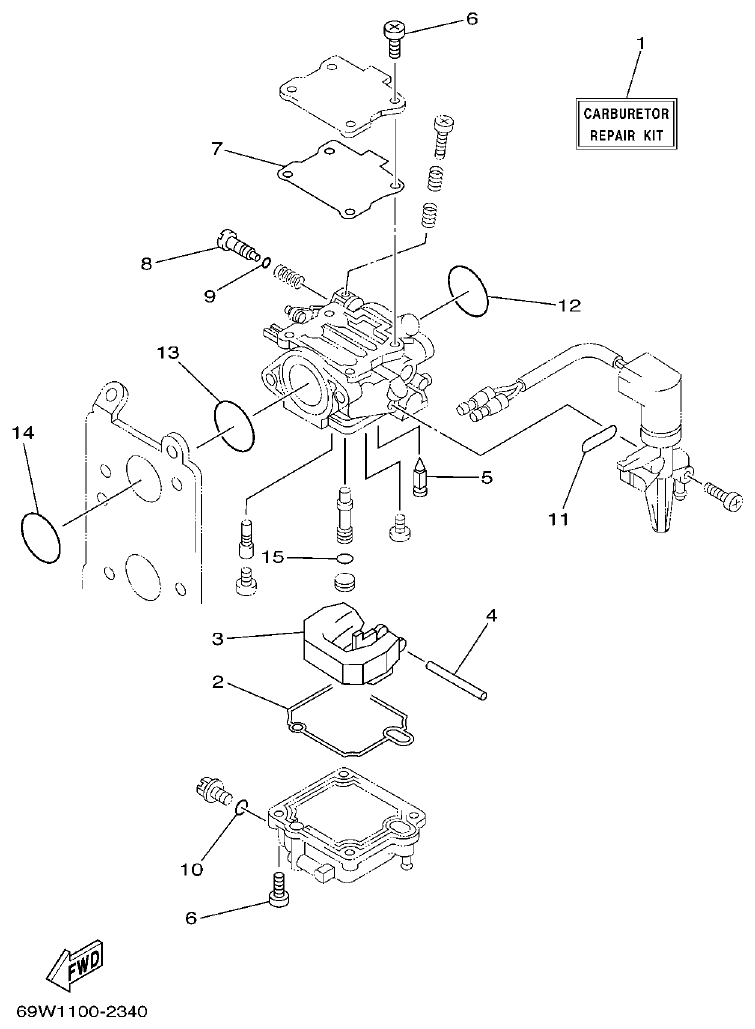 Yamaha FT60B REPAIR KIT 2 parts diagram